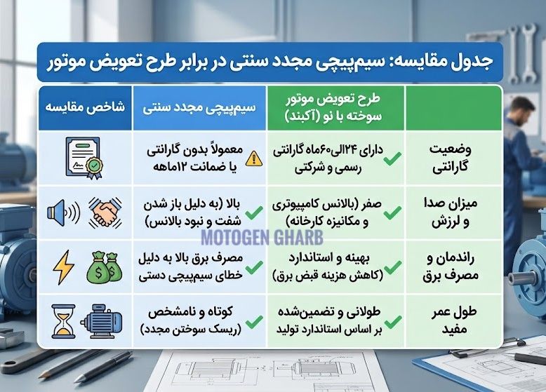 طرح تعویض موتور سوخته کولر با موتور نو