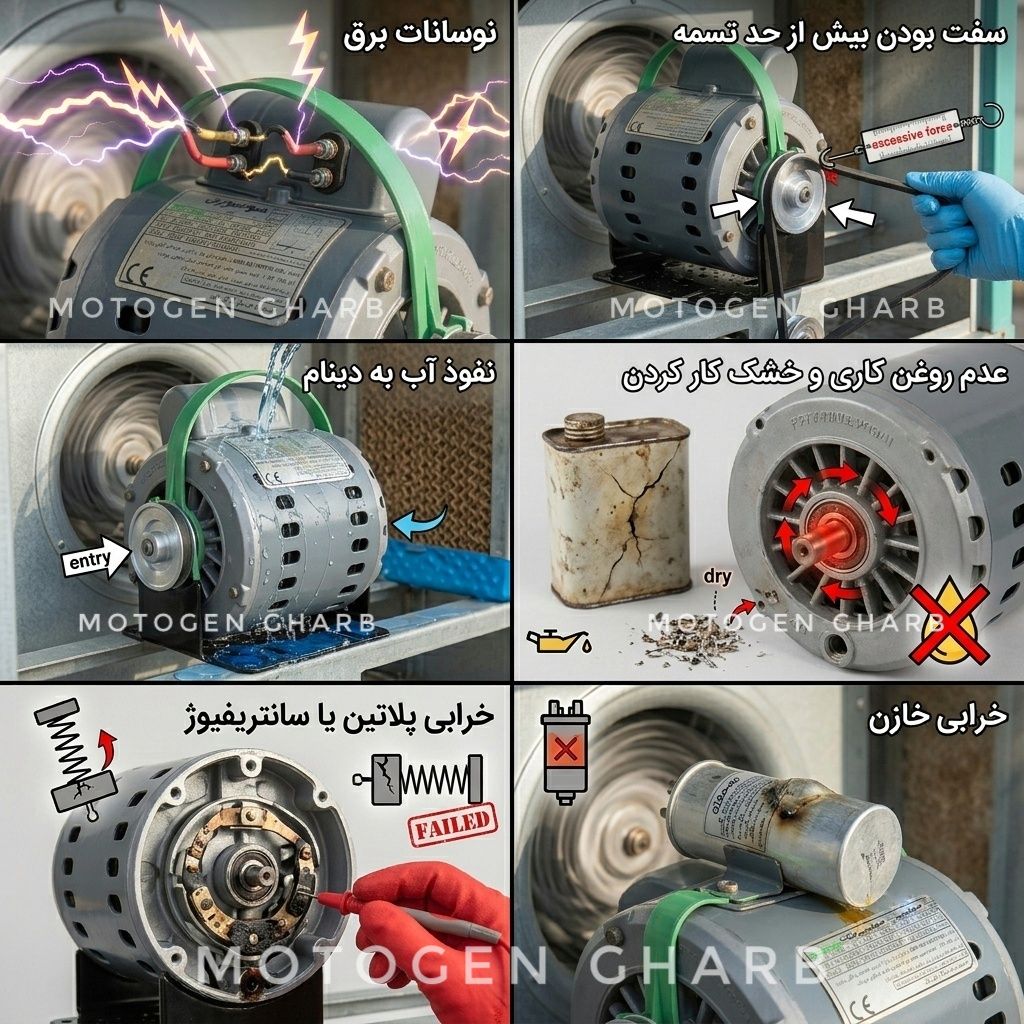 دلایل سوختن دینام کولر